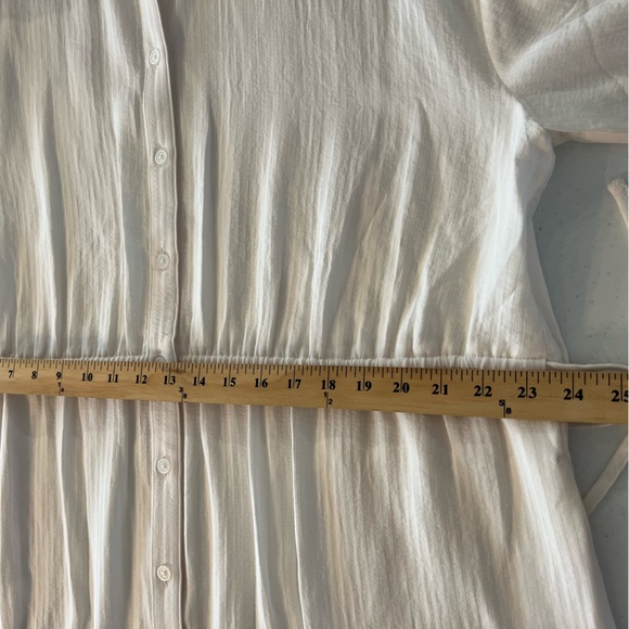 Everlane Long Sleeve Shirt Midi Dress Button Down Drawcord Pockets Lagenlook XL - Picture 8 of 16